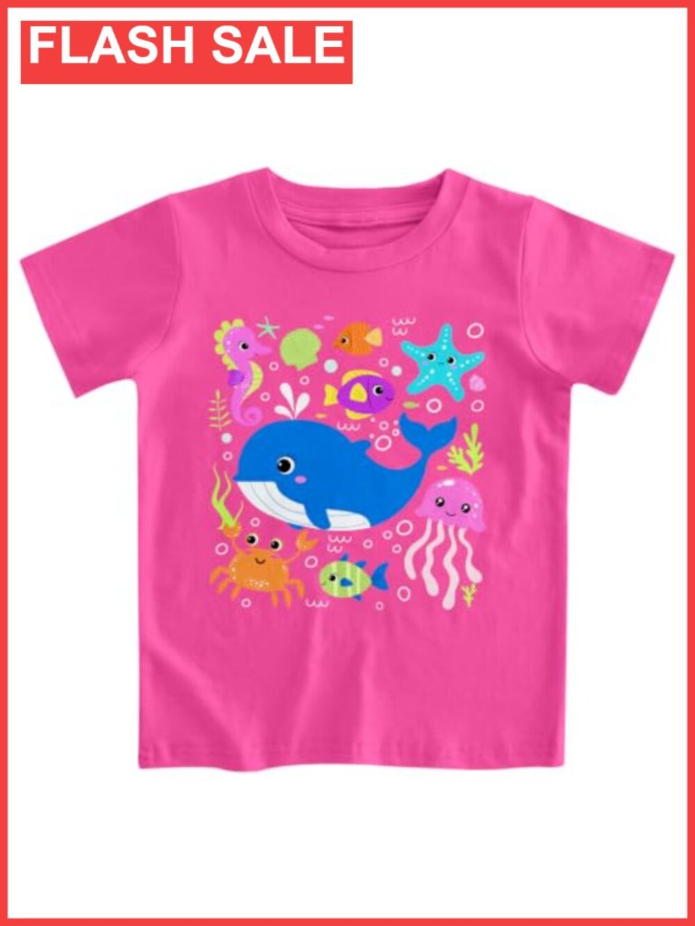Girls Graphic T-Shirt Short Sleeve Cotton Crew Neck Tee